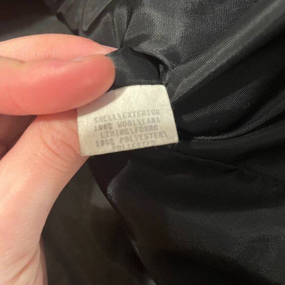 1990s 100% wool black blazer dress coat from Donnybrook -  Made in russia - Picture 9 of 11